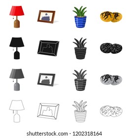 Vector design of dreams and night icon. Collection of dreams and bedroom stock symbol for web.