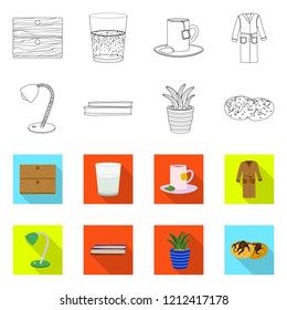 Vector design of dreams and night icon. Collection of dreams and bedroom vector icon for stock.