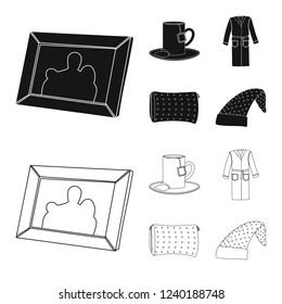 Vector design of dreams and night icon. Set of dreams and bedroom stock vector illustration.