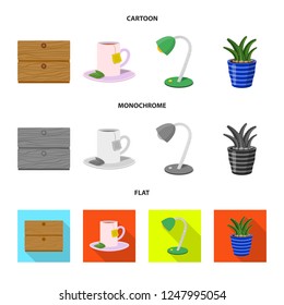 Vector design of dreams and night icon. Collection of dreams and bedroom vector icon for stock.