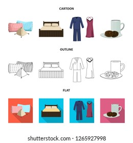 Vector design of dreams and night icon. Set of dreams and bedroom stock vector illustration.