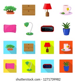 Vector design of dreams and night icon. Set of dreams and bedroom stock symbol for web.