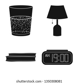 Vector design of dreams and night icon. Collection of dreams and bedroom stock symbol for web.