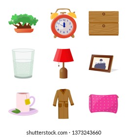 Vector design of dreams and night icon. Collection of dreams and bedroom stock symbol for web.