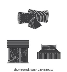 Vector design of dreams and night icon. Set of dreams and bedroom stock symbol for web.
