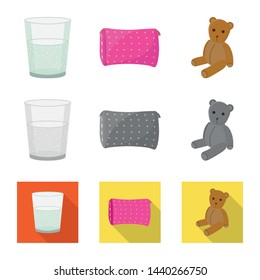 Vector design of dreams and night icon. Collection of dreams and bedroom stock symbol for web.
