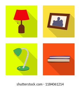 Vector design of dreams and night logo. Collection of dreams and bedroom stock symbol for web.