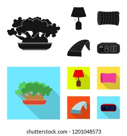 Vector design of dreams and night logo. Collection of dreams and bedroom stock symbol for web.