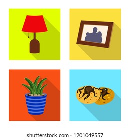 Vector design of dreams and night logo. Collection of dreams and bedroom stock symbol for web.