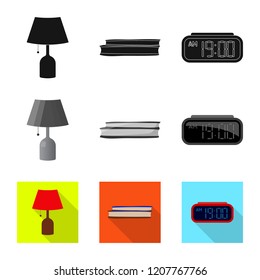 Vector design of dreams and night logo. Collection of dreams and bedroom stock symbol for web.