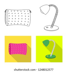Vector design of dreams and night logo. Collection of dreams and bedroom stock symbol for web.