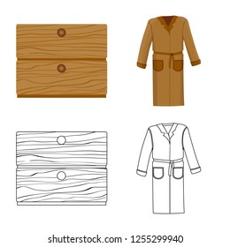 Vector design of dreams and night logo. Set of dreams and bedroom vector icon for stock.