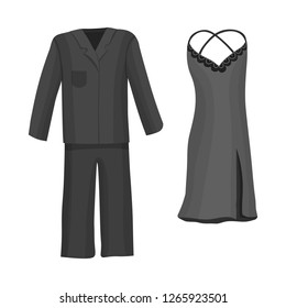 Vector design of dreams and night logo. Set of dreams and bedroom stock symbol for web.