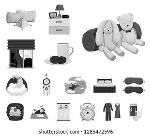 Vector design of dreams and night logo. Collection of dreams and bedroom vector icon for stock.