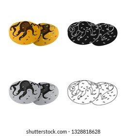Vector design of dreams and night logo. Collection of dreams and bedroom stock symbol for web.