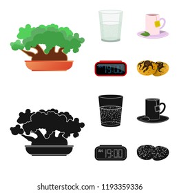 Vector design of dreams and night sign. Collection of dreams and bedroom stock vector illustration.