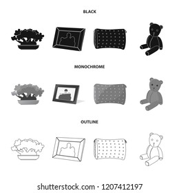 Vector design of dreams and night sign. Collection of dreams and bedroom vector icon for stock.