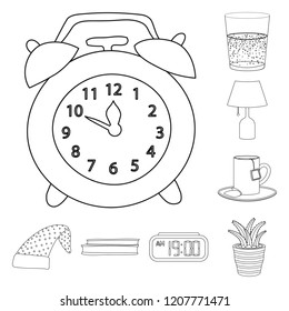 Vector design of dreams and night sign. Set of dreams and bedroom vector icon for stock.