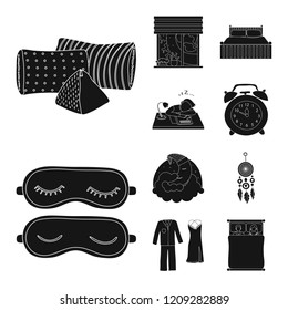 Vector design of dreams and night sign. Collection of dreams and bedroom stock symbol for web.