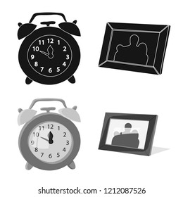 Vector design of dreams and night sign. Collection of dreams and bedroom stock vector illustration.