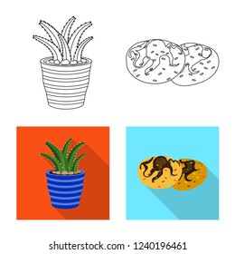 Vector design of dreams and night sign. Set of dreams and bedroom vector icon for stock.