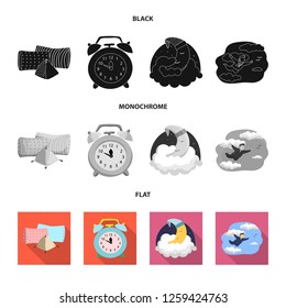 Vector design of dreams and night sign. Collection of dreams and bedroom vector icon for stock.