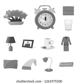 Vector design of dreams and night sign. Collection of dreams and bedroom stock symbol for web.