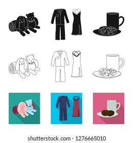 Vector design of dreams and night sign. Collection of dreams and bedroom vector icon for stock.