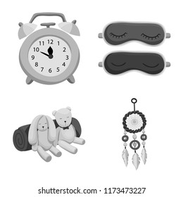 Vector design of dreams and night symbol. Collection of dreams and bedroom vector icon for stock.