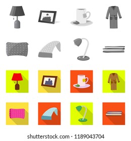 Vector design of dreams and night symbol. Collection of dreams and bedroom vector icon for stock.