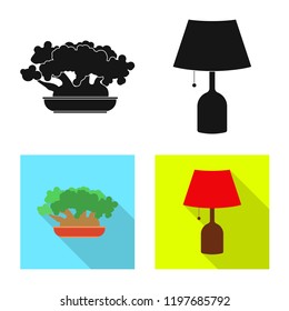 Vector design of dreams and night symbol. Set of dreams and bedroom stock vector illustration.