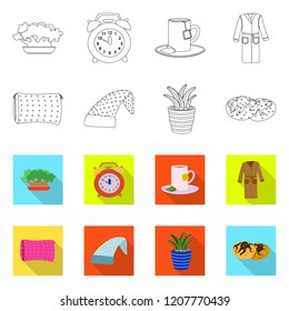 Vector design of dreams and night symbol. Set of dreams and bedroom vector icon for stock.