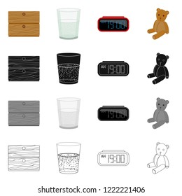 Vector design of dreams and night symbol. Collection of dreams and bedroom stock vector illustration.