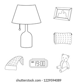 Vector design of dreams and night symbol. Collection of dreams and bedroom vector icon for stock.
