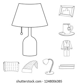 Vector design of dreams and night symbol. Collection of dreams and bedroom stock vector illustration.