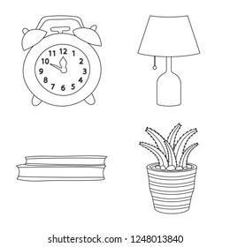 Vector design of dreams and night symbol. Collection of dreams and bedroom stock vector illustration.