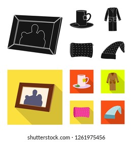 Vector design of dreams and night symbol. Collection of dreams and bedroom stock vector illustration.