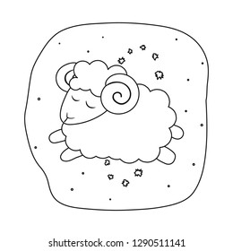 Vector design of dreams and night symbol. Set of dreams and bedroom stock vector illustration.