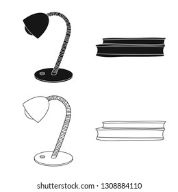 Vector design of dreams and night symbol. Set of dreams and bedroom stock vector illustration.