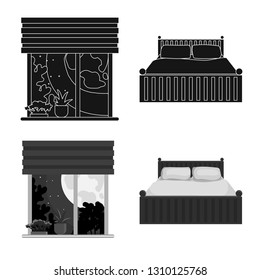 Vector design of dreams and night symbol. Set of dreams and bedroom vector icon for stock.