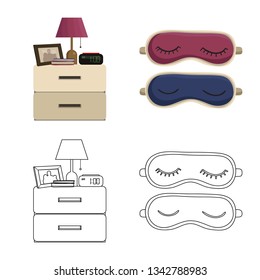 Vector design of dreams and night symbol. Collection of dreams and bedroom vector icon for stock.