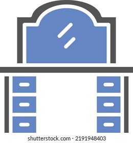 Vector Design Dressing Table Icon Style