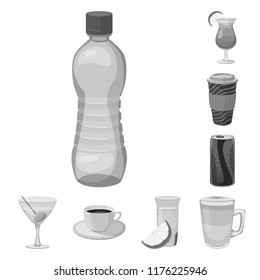 Vector design of drink and bar icon. Collection of drink and party vector icon for stock.