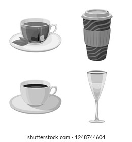 Vector design of drink and bar symbol. Set of drink and party stock symbol for web.