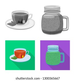 Vector design of drink and bar symbol. Set of drink and party vector icon for stock.