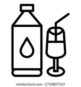 Estilo de icono de bebida de diseño de Vector