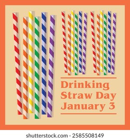  Vector Design Drinking Straw Day – January 3