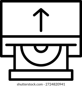 Estilo de ícone da bandeja da unidade de design de vetor