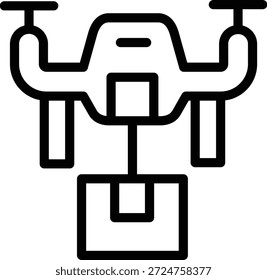 Diseño de Vector Drone Delivery Icon Style