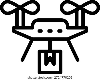 Diseño de Vector Drone Delivery Icon Style